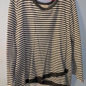 Black/Gray and white stripped sweater